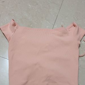 Peach Off Shoulder Top