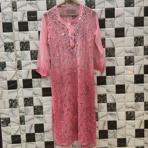 Mirror Work Chickekari Kurta Set