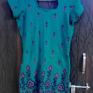 Short Kurti Sea Green