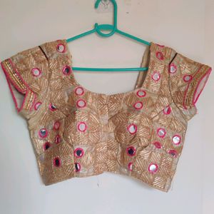 Golden Beige Designer Blouse