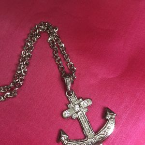 Shiny New Anchor Locket And Chain