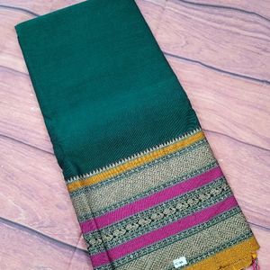 Green Narayanpet Cotton Saree