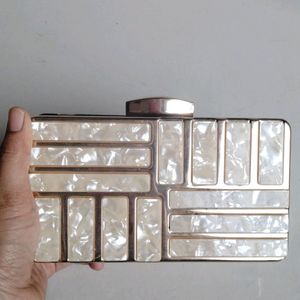 Amazing Condition. White Party Wear Clutch