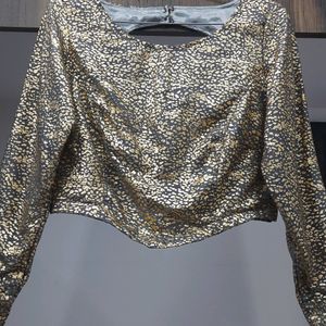 Metallic Crop Top