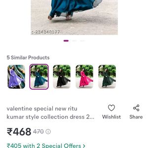 Blue Gown Kurti