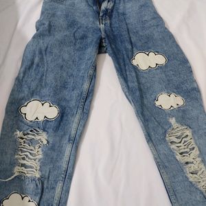 FREAKINS Blue Boyfriend Jeans