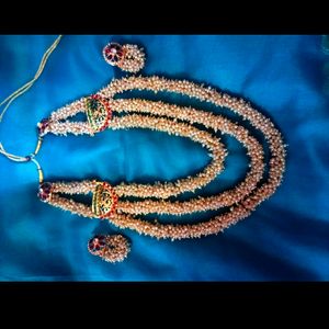 Zaveri Pearls 3 Layers Moti Nacklace Set