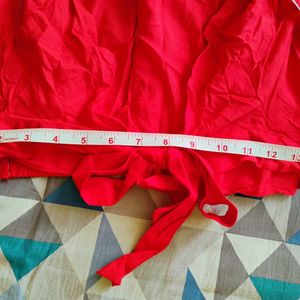 Brand New Red Stretchable Wrap Palazzo Skirt