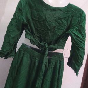 Green 💚Top Plazo Dress