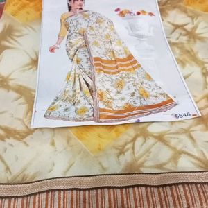 NEW Georgette Saree With Blouse Piece