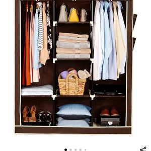 Almara For Cloths,  3door Foldable Wardrobe 8 Rack