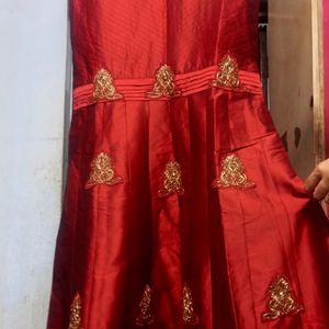 Maroon Colour Party Wear Gown