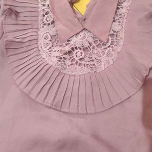 Korean Lavender Lace Top