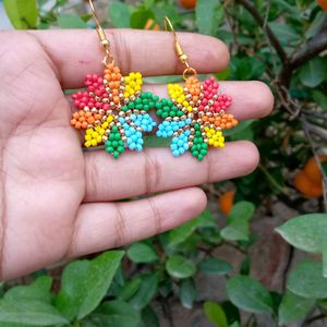 Multicolor Seed Beads Earing