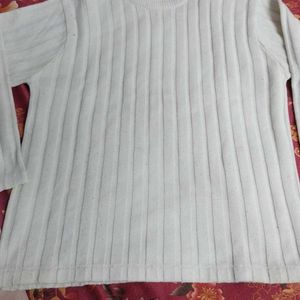 White High Neck Sweatshirt For Mens