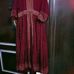 Xxl Ethnic Gown Heavy Flare