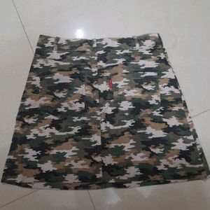 Non.stop  Original Army Print Skirt