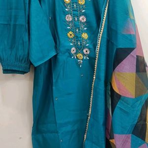 Blue Fancy Kurthi