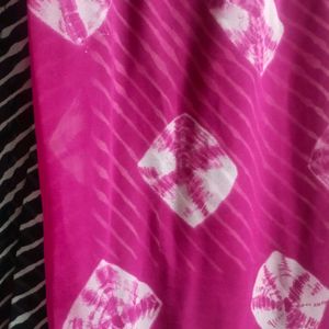 Black Pink Saree