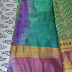 Brand New Banarasi Silk Dhup chav Saree....