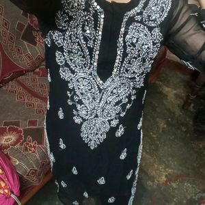 Chikinkari Mirror Work Kurta