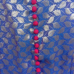 Silk Dress With Net Dupatta