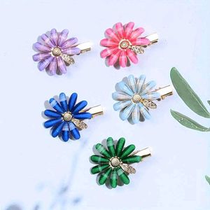 Rhinestone Flower Clips