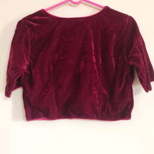 Velvet Red Blouse