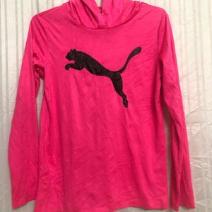 Puma Pink Long Sleeve Hoodie