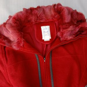 New Red Furr Jacket