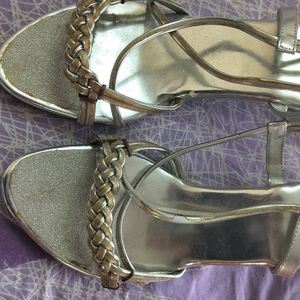 Brand New Silver Heels Shoes