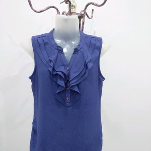 Ruffled Sleeveless Top