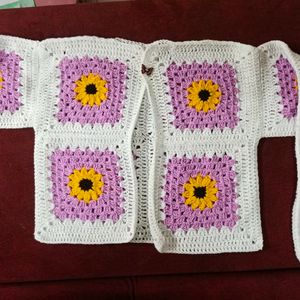 Handmade Crochet Crop Cardigan