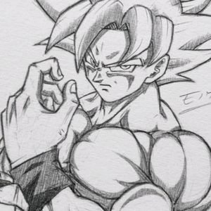 Pro Goku Pencil Drawing