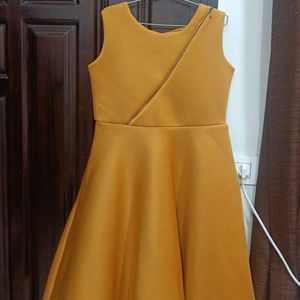 Mustard Dress For  Party Wear