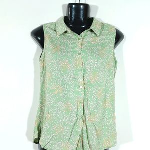 Pastel Green Printed Top (Women's)