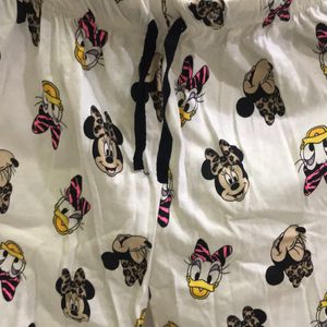 Minnie & Daisy Disney White Pyjama Pant For Women