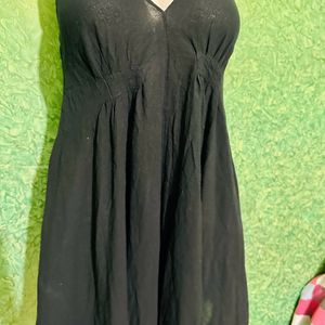 Black Color Chifon Middi Dress