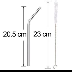 Stainless Steel Reusable Straws With Brush