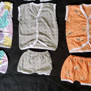 Set Of 6 New Born Baby Clothes (0-3 Months)