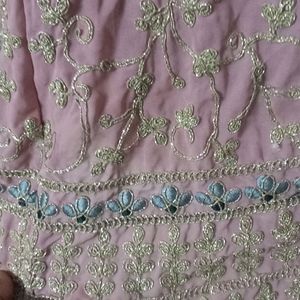 Lavender Heavy Work Gharara