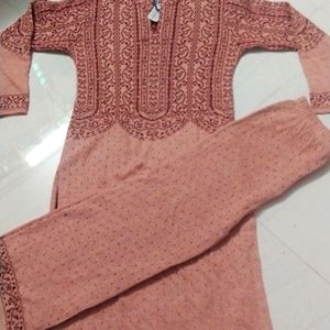 Winter Kurta Set With Bottomwear