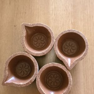 Terracotta Clay Diya for Puja  Festival Pack Of 12