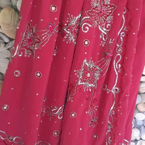 Party Wear Pink Saaree