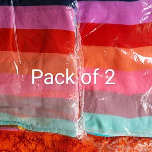 Women Multicolour Georgette Saree Pack Of 2