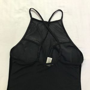 Soft Velvet Black Bodysuit Bust 32-34(stretchy)