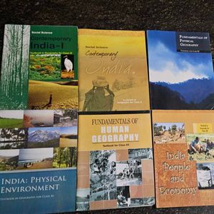 Combination Of Geography Books From 9th To 12thstd