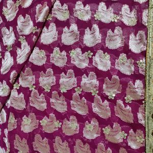 Beetroot Colour Saree