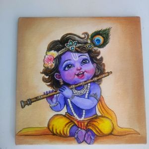 Little Krishna Mini Canvas Painting