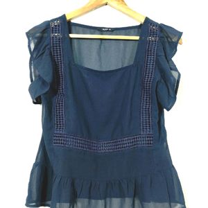 Navy Blue Casual Top 🌷🛍️